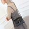 Women Top-Handbags Messenger Bags PU Leather Small Crossbody Bags(Black)