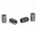 4pcs Wheel Tyre Tire Valve Stems Air Dust Cover Screw Caps Car Truck Bike Gray