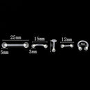10Pcs/Set Transparent Acrylic Barbell Eyebrow Belly Tongue Ring Piercing&JewelME
