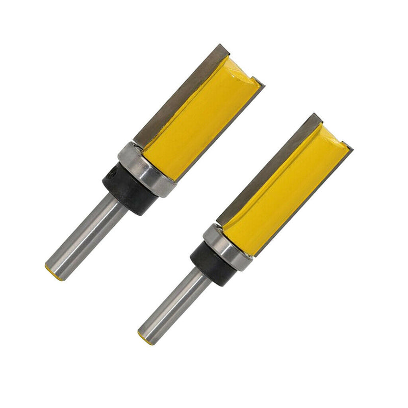 2pcs Straight Shank Flush Trim Router 3/4inchCutter Bit Woodwork Milling Tool