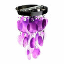 Child Bedroom Purple Crystal Shell Pendant Lamp Chandelier Ceiling Fixture