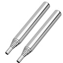 2Ã— Outdoor Camping Retractable Stainless Steel Blow Fire Tube Survival Tool Delu