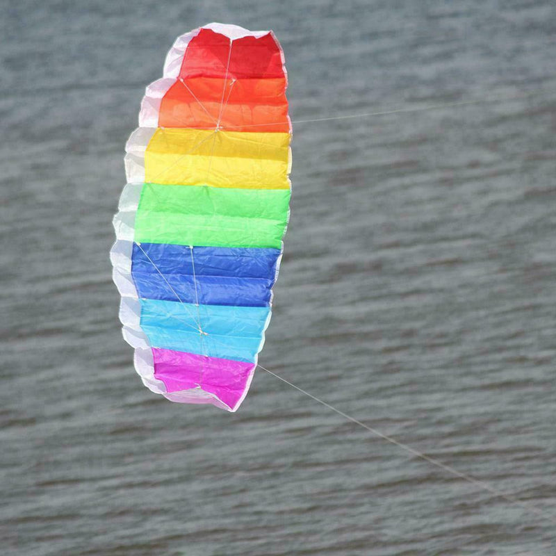 1.4m double line kite Rainbow Stunt Inflatable with two Flying String 30m p U2T0
