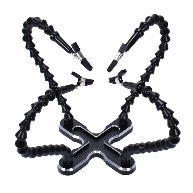 4 Hand Solder Hand Pcb Card Holder Flexible Arm Blue