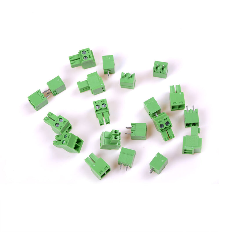 10X 2EDG 2Pin Plug-in Screw Terminal Block Connector 3.81mm Pitch Right Angle Gw