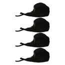 4x Bandana Hat Outdoor Cycling Chef Cap for Men Women Black