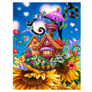 5D DIY Full Drill Diamond Painting Sunflower House Cross Stitch Embroidery
