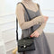 Women Top-Handbags Messenger Bags PU Leather Small Crossbody Bags(Black)