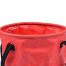 Outdoor Collapsible Water Bucket Carrier Leakproof Folding Pail Red 30L
