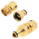 1pair Garden Hose Quick Connector 3/4- Inch GHT Brass Easy Connect Fittin OZ