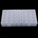 2 Packs 28 Slots Transparent Clear Storage Box with Caps Lid Design Clear