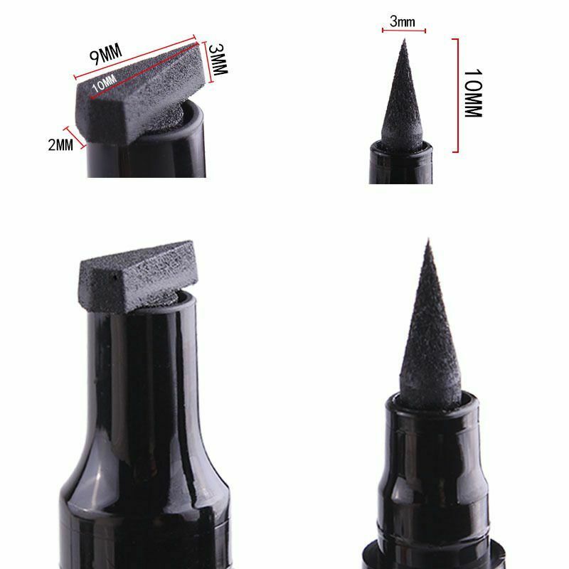 Miss Rose Eyeliner Pen Black Eyeliner Pencil Stamp Double Head Liquid Eye L M3D7