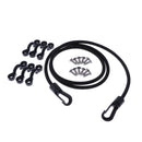 Kayak Bungee Paddle Holder & Deck Loops Tie Down Pad Eye and Screws for Kayak,