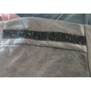 Crystal Rhinestone Ribbon Wedding Appliques W/ Faux Stone Black 1 Meter 20mm