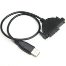 USB 2.0 to 7+6 13Pin SATA Laptop CD/DVD/Blu-ray Optical Drive Adapter Cable