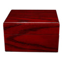 Watch Case Wine Red Wooden Handmade Portable 1 Slot Travel for Men Women