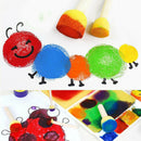 Early Learning Mini Flower Sponge Painting Brushes Craft Brushes Set for Ki E6X2