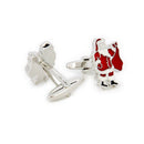 Santa-Pattern Cufflinks Father Christmas Cufflinks Men's Cuff Links Christm Z7V6