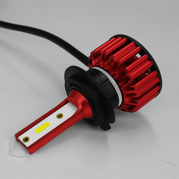 RED Q6 H7 LED Headlight Conversion Kit 25W 3000LM IP68 Aluminum PACK OF TWO