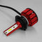 RED Q6 H7 LED Headlight Conversion Kit 25W 3000LM IP68 Aluminum PACK OF TWO
