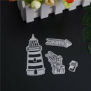 4pcs lighthouse beach Metal Cutting Dies Stencil Scrapbooking Photo Album`Decors