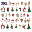 20Pcs/Set Enamel Mixed Christmas Charms Pendant Craft For DIY Jewelry Making Hot