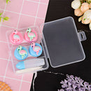 2pc/set Cartoon portable plastic contact lens case contact lenses boxcontainerM&