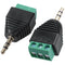 5pcs 3.5mm (1/8inches) Stereo Audio Male to AV 3-Screw Terminal Female Conn B8H1