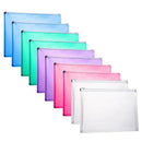 10 Packs Plastic Zip Envelopes Letter Size Holder File Document Receipt Env R9M6