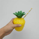 1Pcs/Lot Plastic Fruit Drinking Cup &Straw Hawaii Luau Birthday Summer Beac