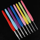 8Crochet Hook Set Knitting Needle2.5-6mm  Colored soft handle aluminum crochetOZ