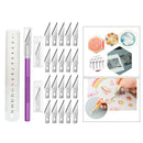 22Pcs Hobby  Kit Paper Carving Graver Leather Craft Cutting Engraving Tool