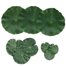 Pack Of 9 Artificial Floating Foam Lotus Leaves Water Lily Pads Ornaments MO