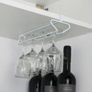 White Wine Glass Holder Hanging Rack Bar Hanger Shelves Decoration Singl MHM