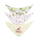 Baby Feeding Head Scarf Towel Bib Bandana Saliva Triangle Dribble Flamingo