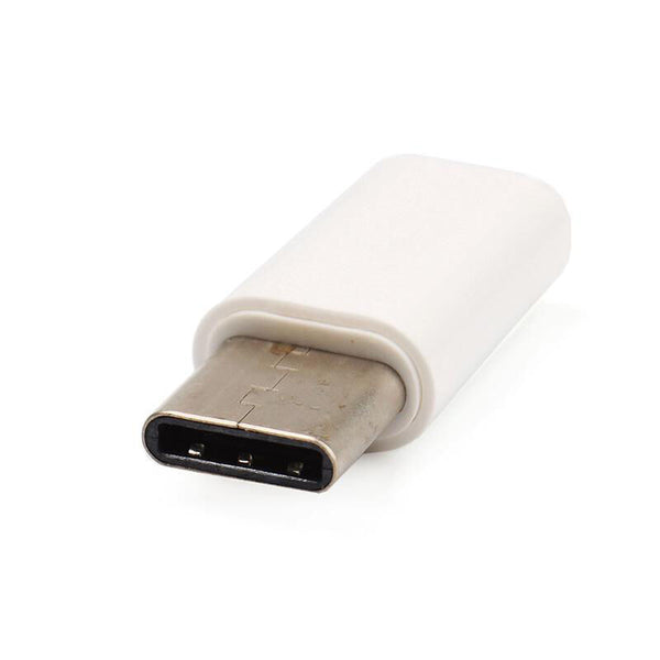 White USB 3.1 Type C Male to Micro USB Female Data Adapter for Tablet&Phone ME
