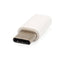 White USB 3.1 Type C Male to Micro USB Female Data Adapter for Tablet&Phone ME