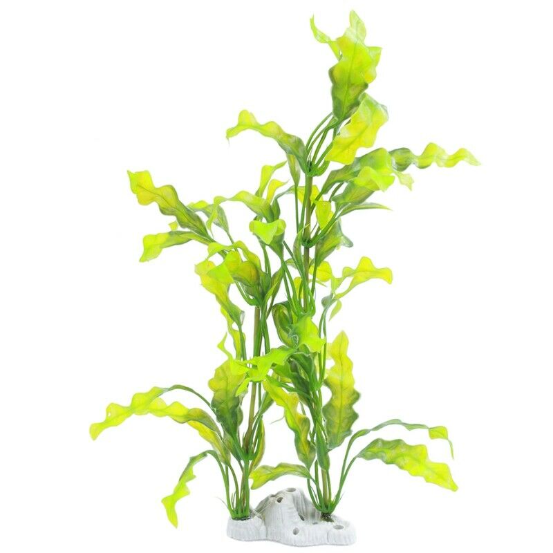 Aquarium Fish Pet 15.7" Height Plastic Manmade Underwater Green Plants D4I2