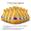 300 Ml Ultrasonic Air Humidifier Aroma Essential Oil Diffuser With Wood Gra