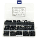 600Pcs Black Nylon Rubber Flat Washer Assortment Kit for M2 M2.5 M3 M4 M5 M