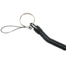 Lobster Clasp Hook Lockable Cord Stripe Elastic Black Coil Lanyard for Mobi