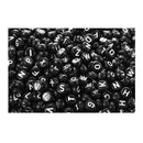 1000 Black Mixed Alphabet/ Letter Rondelle Beads 7mm(1/4 inch)