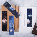 30 Pcs Dream Space Roaming Constellation Paper Stationery Book Bookmarks Holder