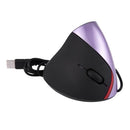 Ergonomic Design Vertical Optical Mouse USB Mouse Wrist Pain Healing Purple