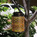 Solar Lights Metal Flame Solar Lantern Outdoor Hanging Lanterns Lighting Heavy