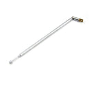 Metal Full-channel AM FM Radio Telescopic Antenna 63cm Length 4 Sections ME