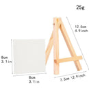 24Set Artists 5 Inch Mini Easel +3 Inch X3 Inch Mini Canvas Set Painting Cr