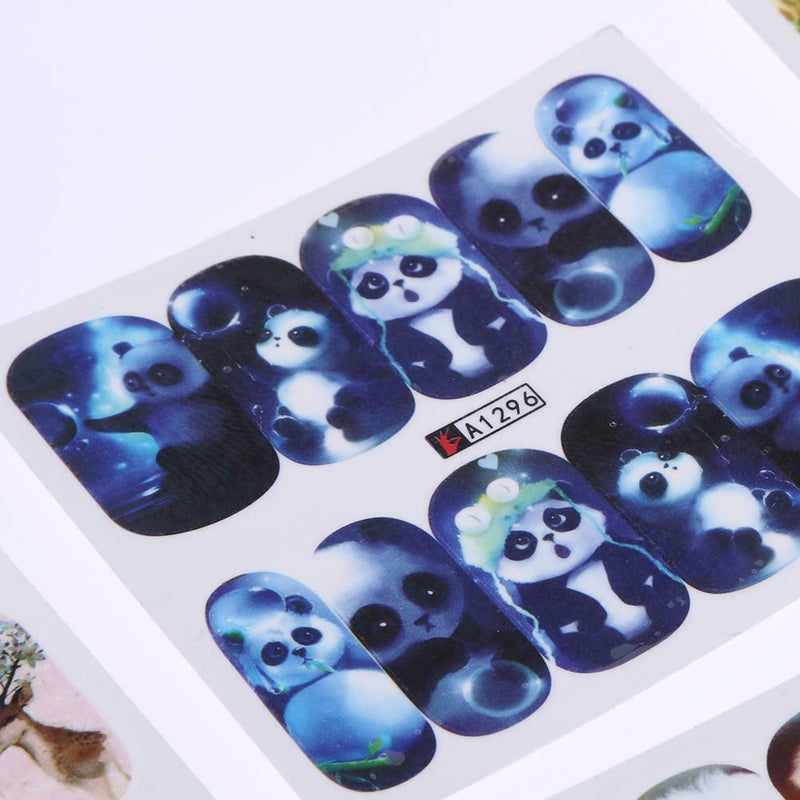 24 Sheets DIY Decals Nail Art Water Transfer Printing Stickers Mix Pattern