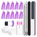 Gel Nail Polish Remover Kit, Include 420 Pieces Wipe Cotton Pads, 10 Pieces