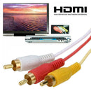 1080p HDMI Male S-video to 3 RCA AV Audio Cable Cord DVD For TV HDTV Adapte S2B3